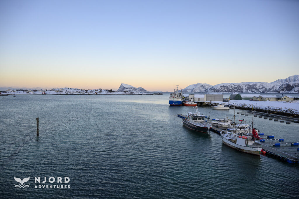 Our boat Sylvkallen at the jetty in Sommarøy